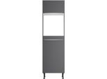 Backofen/Kühlumbauschrank KOCHSTATION "KS-Aken", grau (anthrazit), B:60cm H:211,8cm T:58,4cm, Schränke, Backofen/Kühlumbauschrank