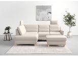 Ecksofa SIT & MORE "Farö L-Form", grau (elephant), B:251cm H:90cm T:187cm, Sofas, Ecksofa, inklusive Federkern, wahlweise mit Bettfunktion und Bettkasten