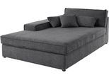 Ottomane OTTO HOME "Enid", schwarz, B:130cm H:75cm, Baumwollmix (60% Baumwolle/40% Leinen);Struktur fein (100% Polyester);Samtoptik (100% Polyester);Samtvelours (100% Polyester);Struktur (100% Polyester);Struktur recycelt (100% recyceltes Polyester), Sofas, Ottomane, einzeln stellbar oder als Teil eines Modulsofas, fester Sitzkomfort
