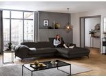 Ecksofa W.SCHILLIG "piedroo, Designsofa mit tollem Sitzkomfort, L-Form", braun (braun z59), B:303cm H:70cm T:193cm, Longlife Xtra-Leder Z59: Glattleder mit modischer Prägung. Hautstärke 0, 9 - 1, 1 mm, Sofas, Ecksofa, Kopfteilverstellung, wahlweise mit Sitztiefenverstellung, Breite 303cm