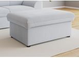 Hocker DOMO COLLECTION "Topper", blau (pastellblau), B:93cm H:40cm T:69cm, Hocker, Hocker, mit Wellenunterfederung, auf Kunststoffgleitern