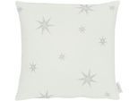 Dekokissen APELT "5842", bunt (silberfarben, weiß, sterne), B:40cm L:40cm, Polyester, Dekokissen_Sitzkissen_Kissenhüllen, Dekokissen
