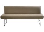 Polsterbank K+W KOMFORT & WOHNEN, beige (sand), B:195cm H:87cm T:65cm, Sitzbänke, Polsterbank, Spitzkissenoptik, Sitzsteppung, hoher Sitzkomfort, in 2 Größen wählbar