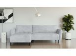 Ecksofa HOME AFFAIRE "Glandine", grau (hellgrau), B:233cm H:82cm T:177cm, 100% Polyester, Sofas, Ecksofa, L-Form