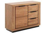 Kommode MCA LIVING "Greno Kommode I", beige (naturfarben), B:107cm H:80cm T:40cm, Holzwerkstoff, Massivholz, Sideboards, Kommode, durchgehende Lamelle