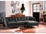 Ecksofa TRENDS BY HG "Japan L-Form", grau (anthrazit), B:270cm H:84cm T:155cm, Sofas, Ecksofa, mit Fuß in Holz-Metallkombination, Recamiere rechts oder links