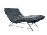 Relaxliege W.SCHILLIG "daily dreams", blau (blau z69), B:95cm H:91cm T:170cm, Longlife Xtra-Leder Z69: Das feinnarbige, gedeckte Softleder Z69 besticht durch seine außergewöhnliche Weichheit im trendigen »Vintage-Look«, Hautstärke 0, 9 - 1, 1 mm, Sofas, Relaxliege, in Waffelkissen-Optik, wahlweise mit Motor, Kufengestell, in 2 Breiten