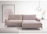 Ecksofa HOME AFFAIRE "Downtown, B/T/H: 272/190/84 cm L-Form", rosa (rosé), B:272cm H:84cm T:190cm, 88% Polyester, 12% Polyacryl, Sofas, Ecksofa, weicher Sitzkomfort auch in Cord und Bouclé, incl. Zierkissen