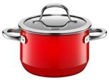 Fleischtopf SILIT "Passion red, Kochtopf Induktion schneid- und kratzfest", rot, H:10,6cm Ø:16cm, Töpfe, Fleischtopf, für alle gänigen Herdarten geeignet, Made in Germany