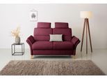 2-Sitzer HOME AFFAIRE "Westerland", rot (bordeaux), B:166cm H:90cm T:89cm, 100% Polyester, Sofas, 2-Sitzer, Federkern-Polsterung. wahlweise mit Armlehnfunktion