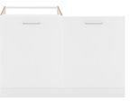 Spülenschrank KOCHSTATION "KS-Kehl", weiß, B:120cm H:82cm T:60cm, MDF, Schränke, Spülenschrank, für Geschirrspülmaschine, ohne Arbeitsplatte