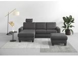 Ecksofa HOME AFFAIRE "Summer L-Form", grau, B:249cm H:91cm T:164cm, 100% Polyester, Sofas, Ecksofa, mit Recamiere, mit oder ohne Bettfunktion und Bettkasten, Cord-Bezug