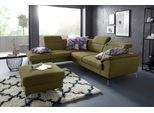 Ecksofa SIT & MORE "Percy L-Form", grün, B:270cm T:235cm, Sofas, Ecksofa, 15 cm Fußhöhe, Sitztiefenverstellung, wahlweise in 2 Fußfarben