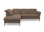 Ecksofa SIT & MORE "Romero L-Form", braun (chocco), B:250cm H:91cm T:220cm, 100% Polyester, Sofas, Ecksofa, wahlweise mit oder ohne TV-Funktion, Bettfunktion, Bettkasten