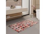 Badematte WECON HOME "Nelson", bunt, H:0,5mm, Polyester, Badematten, Badematte, orientalisch, waschbar, rutschfest, schnell trocknend, Badteppich