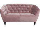 2-Sitzer ACTONA GROUP "Ria Sofa, Couch, Doppelsofa, Loveseat", rosa (rose), B:150cm H:78cm T:84cm, Sofas, 2-Sitzer, Samtstoff, Massivholz-Beine, Taschenfederkern, Tufting, mit Armlehnen