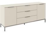 Kombikommode RAUCH "Kommode Türkommode Sideboard Kombikommode FLIPP", beige (beige (champagner)), B:160cm H:72cm T:42cm, Holzwerkstoff, Sideboards, Kombikommode, 2-türig mit 3 Schubladen und Soft-Close-Funktion