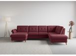Wohnlandschaft SIT & MORE "Göteborg", rot (bordeaux), B:327cm H:90cm T:226cm, Sofas, Wohnlandschaft, inkl. Sitztiefenverstellung, wahlweise mit Bettfunktion & Bettkasten