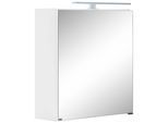 Spiegelschrank WELLTIME "Davos", weiß, B:60cm H:64cm T:20cm, Schränke, Spiegelschrank, mit LED Beleuchtung
