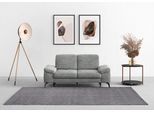 2-Sitzer SIT & MORE "Cabana", silber, B:191cm H:84cm T:123cm, 100% Polyester, Sofas, 2-Sitzer, Breite 191 cm, wahlweise mit Sitztiefen- und Kopfteilfunktion