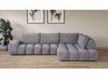 Ecksofa OTTO HOME "AZITA L-Form, XL 296 cm - Designsofa in Bubble-Optik", grau (hellgrau), B:296cm H:89cm T:176,5cm, 100% Polyester, Sofas, Ecksofa, lose Rückenkissen, traumhafte Steppung
