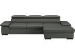 Ecksofa SIT & MORE "Alcudia L-Form", grau (anthrazit), B:286cm H:73cm T:174cm, Sofas, Ecksofa, wahlweise mit Bettfunktion