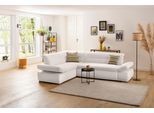 Ecksofa HOME AFFAIRE "Avesa L-Form", beige (creme), B:275cm H:80cm T:211cm, 95% Polyester, 5% Polyacryl, Sofas, Ecksofa, Wahlweise mit Arm- und Bettfunktion, B/T/H: 275/211/80 cm