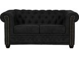 Chesterfield-Sofa HOME AFFAIRE "Rysum", grau (anthrazit), B:148cm H:72cm T:86cm, Luxus-Microfaser Lederoptik (100% Polyester), Sofas, Chesterfield-Sofa, Chesterfield-Optik, in 2 Bezugsqualitäten