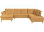 Wohnlandschaft SIT & MORE "Göteborg", gelb (curry), B:327cm H:90cm T:226cm, Sofas, Wohnlandschaft, inkl. Sitztiefenverstellung, wahlweise mit Bettfunktion & Bettkasten