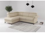 Ecksofa SIT & MORE "Glendale, L-Form", beige (sand), B:247cm H:84cm T:193cm, 100% Polyester, Sofas, Ecksofa, inkl. Kopfteilverstellung, wahlweise mit Vorziehsitz und Bettkasten