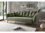 3-Sitzer HOME AFFAIRE "Baggio Breite 236 cm, modernes Sofa, hoher Fuß, bequem", olive, B:236cm H:94cm T:103cm, 100% Polyester, Sofas, 3-Sitzer, schwarze Metallfüße