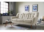 3-Sitzer EXXPO - SOFA FASHION "Scandi, bequem, aufwendige Rückenpolsterung für mehr Sitzkomfort", beige, B:187cm H:92cm T:92cm, Sofas, 3-Sitzer, aktuelle Farben in hochwertigen Bezugsqualitäten, Holzfuß