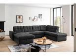 Wohnlandschaft EXXPO - SOFA FASHION "Durango, aufwendige Sitz- und Rückenverarbeitung, bequem, U-Form", grau, B:340cm H:92cm T:248cm, Sofas, Wohnlandschaft, inkl. Kopfteilverstellung, wahlweise mit Bettfunktion und Bettkasten