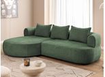 Ecksofa HOME AFFAIRE "LUSSAC L-Form Design-Sofa mit Zierkissen, Maße B/T/H: 257/159/78 cm", grün, B:257cm H:78cm T:159cm, 100% Polyester, Sofas, Ecksofa, hoher Sitzkomfort und modernes Design, Sofa ohne Bettfunktion