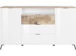 Highboard HOME AFFAIRE "CASANOVA", weiß (weiß, pereira), B:180cm H:100cm T:40cm, Sideboards, Highboard, Höhe ca. 100 cm