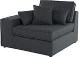 Sofaelement OTTO HOME "Florid", grau (anthrazit), B:100cm H:75cm T:100cm, Baumwollmix (60% Baumwolle/40% Leinen);Struktur fein (100% Polyester);Samtoptik (100% Polyester);Samtvelours (100% Polyester);Struktur (100% Polyester);Struktur recycelt (100% recyceltes Polyester), Polsterelemente, Sofaelement, als Teil eines Modulsofas,, fester Sitzkomfort, auch in Cord
