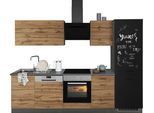 Küchenzeile KOCHSTATION "KS-Trier", grau (küche: grau, korpus: grafit, arbeitsplatte: anthrazit), B:280cm T:60cm, Komplettküchen-Sets, Küchenzeile, ohne E-Geräte, Breite 280 cm