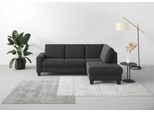 Ecksofa HOME AFFAIRE "Summer L-Form", grau (anthrazit), B:236cm H:91cm T:170cm, 95% Polyester, 5% Polyamid, Sofas, Ecksofa, mit Ottomane, mit oder ohne Bettfunktion und Bettkasten, Cord-Bezug