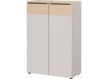 Aktenschrank GERMANIA "GW-Oviedo", kaschmir, lindberg, eiche, nachbildung, B:80cm H:120cm T:40cm, Holzwerkstoff, Metall, Schränke, Aktenschrank, mit verstellbaren Einlegeböden