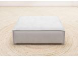 Polsterhocker HOME AFFAIRE "Watertown, XXL Hockerbank passend zum Sofa - ideal als Beistellmodul", grau (light, grau), B:90cm H:43cm T:120cm, 94% Polyester, 6% Nylon, Hocker, Polsterhocker, erweiterbare Hockerbank mit weicher Polsterung