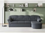 Ecksofa DOMO COLLECTION "Pegnitz, elegante Rückensteppung, kompakte Stellmaße 238/141cm, L-Form", grau (dunkelgrau), B:238cm H:82cm T:141cm, 92% Polyester, 8% Nylon, Sofas, Ecksofa, wahlweise mit Bettfunktion