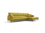 Ecksofa EGOITALIANO "FUNNY, hochwertiges & aktuelles Design, bequeme Rückenlehne, L-Form", gelb, B:265cm H:90cm T:225cm, Sofas, Ecksofa, hochwertiger Sitzkomfort, L-Form