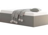 Polsterbett "Amrum", grau, B:105cm L:205cm, Bezug Glanzvelours, 100% Polyester, Polsterung 100% Polyester, Gestell Holzwerkstoff, WESTFALIA SCHLAFKOMFORT, Betten, Polsterbett, in Samtvelours ohne Kopfteil, mit und ohne Bettkasten erhältlich