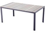 Gartentisch GARDEN PLEASURE "OLIVIA", grau, B:90cm H:72cm T:150cm, Tische, Gartentisch