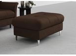 Hocker SIT & MORE "Marano", braun (dunkelbraun), B:102cm H:43cm T:67cm, 100% Polyester, Hocker, Hocker, mit Stauraum
