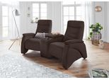 2,5-Sitzer EXXPO - SOFA FASHION "Ascoli, Kinosofa mit hohem Sitzkomfort, bequeme Armlehnen", braun, B:199cm H:106cm T:99cm, NaturLEDER (echtes Rindsleder) in Sitz und Rücken. Korpus in passendem Kunstleder SOFTLUX bezogen;Velours in Lederoptik (100% Polyester), Sofas, 2 5-Sitzer, inkl. Relaxfunktion, mit Ablage und Staufach, hohe Rückenlehne