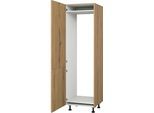 Kühlumbauschrank KOCHSTATION "Trea", braun (front: eiche astig, korpus: eiche astig), B:60cm H:195cm T:56cm, Schränke, Kühlumbauschrank, für integrierte Kühl-Gefrierkombi 176,6 cm, Breite 60 cm, Höhe 195 cm