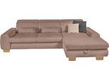 Ecksofa, grau (silber), SET ONE BY MUSTERRING, Sofas, B/H/T: 307cm x 86cm x 195cm, Cord, Ottomane rechts, Sitzhöhe 49cm,Sitztiefenverstellung im 3-Sitzer,Kopfteilverstellung,ohne Bettfunktion,ohne Bettkasten, 88% Polyester;12% Polyamid, Ecksofa, whlw. mit Funktion, Kaltschaum, in Cord, silver, Sitzhöhe 49, B:307cm H:86cm T:195cm