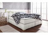 Boxspringbett HOME AFFAIRE "Chelles", beige (natur), B:187cm L:225cm, Samtoptik (100% Polyester);Bezug der Spiegelfläche Matratzendrell aus 100% Polyester;Struktur fein 100% Polyester), Komplettbetten, Boxspringbett, inkl. Kaltschaumtopper, in 5 Breiten und 3 Matratzenarten