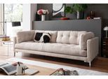 3-Sitzer TRENDS BY HG "Landau", beige, B:228cm H:75cm T:92cm, Baumwoll - Polyester Mix, Sofas, 3-Sitzer, in Cord-Stoff mit Metallfuß